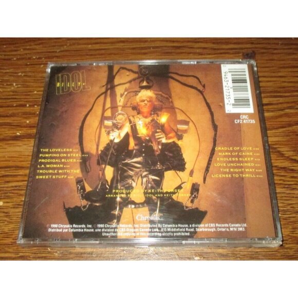 Billy Idol - Charmed Life (CD, 1990, Chrysalis Records) - Picture 3 of 3